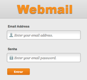 Tela de login do Webmail.